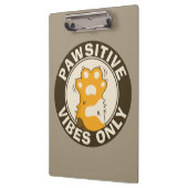 Motivational Cat Pawsitive vibes only School クリップボード (左)
