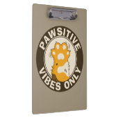 Motivational Cat Pawsitive vibes only School クリップボード (右)