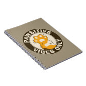 Motivational Cat Pawsitive vibes only School ノートブック (右側)