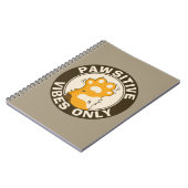 Motivational Cat Pawsitive vibes only School ノートブック (左側)