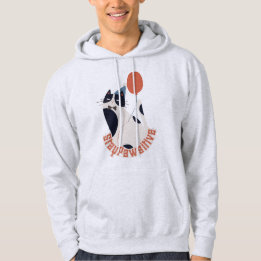 Motivational Cat Pun Stay Pawsitive Gift Hoodie パーカ