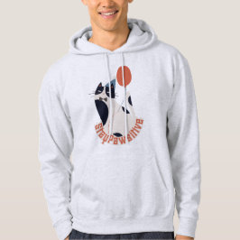 Motivational Cat Pun Stay Pawsitive Gift Hoodie パーカ