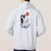 Motivational Cat Pun Stay Pawsitive Gift Hoodie パーカ (裏面)