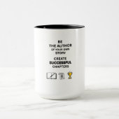 MOTIVATIONAL CERAMIC 15 OZ. COMBO, BE THE AUTHOR マグカップ (中央)