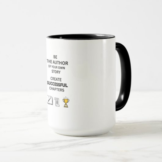 MOTIVATIONAL CERAMIC 15 OZ. COMBO, BE THE AUTHOR マグカップ (正面右)