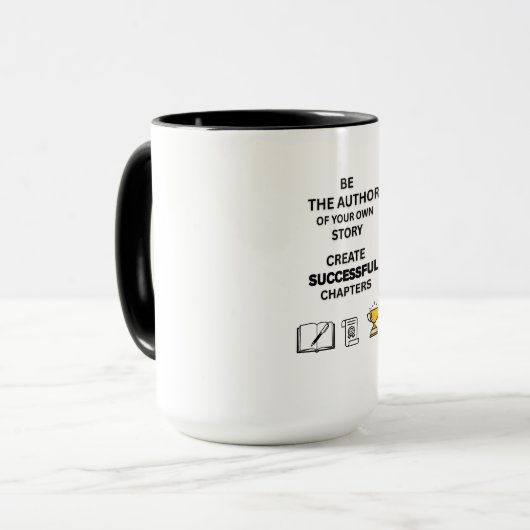 MOTIVATIONAL CERAMIC 15 OZ. COMBO, BE THE AUTHOR マグカップ (正面左)