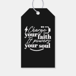 Motivational Christian Quote – Charge Your Faith ギフトタグ