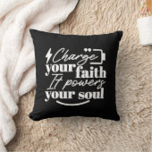 Motivational Christian Quote – Charge Your Faith クッション (ブランケット)