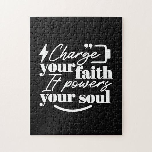 Motivational Christian Quote – Charge Your Faith ジグソーパズル (縦)