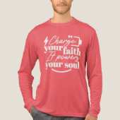 Motivational Christian Quote – Charge Your Faith トライブレンドＴシャツ (正面)