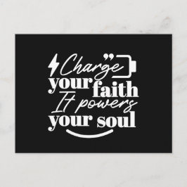 Motivational Christian Quote – Charge Your Faith ポストカード
