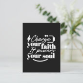 Motivational Christian Quote – Charge Your Faith ポストカード (スタンド正面)