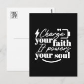 Motivational Christian Quote – Charge Your Faith ポストカード (正面/裏面)