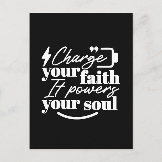 Motivational Christian Quote – Charge Your Faith ポストカード (正面)