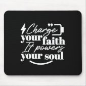 Motivational Christian Quote – Charge Your Faith マウスパッド (正面)