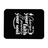 Motivational Christian Quote – Charge Your Faith マグネット (横)