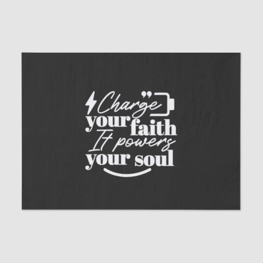 Motivational Christian Quote – Charge Your Faith 薄葉紙 (正面)