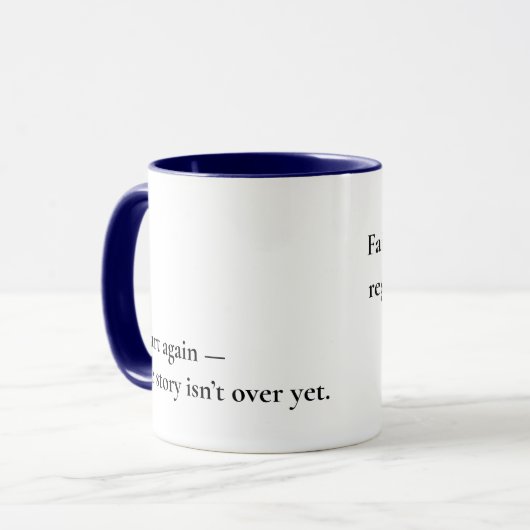 Motivational Coffee Mug –Failure Is Temporary マグカップ (正面左)