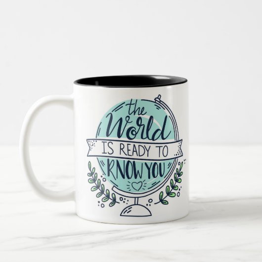 Motivational Coffee Mug - You are your limits ツートーンマグカップ (左)