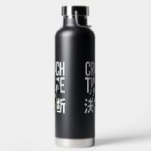 Motivational Crunch Time Soccer Cat For Athletes  ウォーターボトル (左面)
