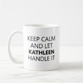 Motivational Custom Name Mug for Women or Men コーヒーマグカップ (左)