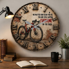 Motivational Cycling Bike Lover Cycling Gft ラージ壁時計