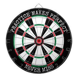 Motivational Dartboard Wall Art Practice Quote ダーツボード