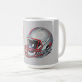 Motivational Dream Believe Achieve Football コーヒーマグカップ (正面右)