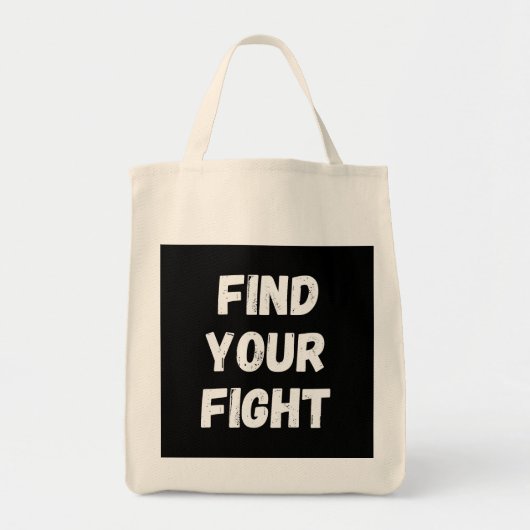 Motivational Find Your Fight Quote Art トートバッグ (正面)