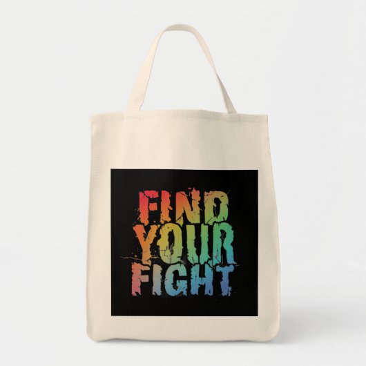 Motivational Find Your Fight Quote Art トートバッグ (正面)