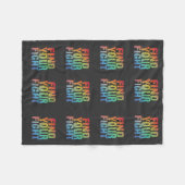 Motivational Find Your Fight Quote Art フリースブランケット (正面(横))