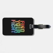 Motivational Find Your Fight Quote Art ラゲッジタグ (裏面横)