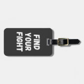 Motivational Find Your Fight Quote Art ラゲッジタグ (正面横)