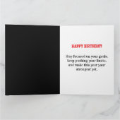 Motivational Fitness Birthday カード (内部)