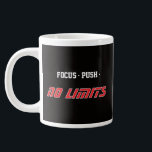 Motivational Fitness Black ジャンボコーヒーマグカップ<br><div class="desc">Modern motivational designed to inspire focus and energy during workouts.
The motivational words like Focus,  Push,  and No Limits create a powerful reminder to stay determined and keep moving toward your goals.
A stylish and functional gift for athletes,  fitness lovers,  and anyone building a healthy lifestyle.</div>
