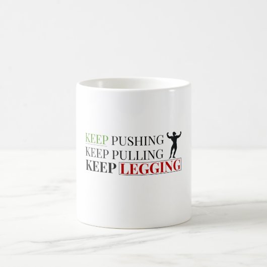 Motivational Fitness Mug – Text-Based Gym Quote コーヒーマグカップ (中央)