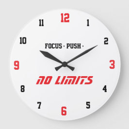 Motivational Fitness Wall Clock ラージ壁時計