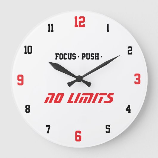 Motivational Fitness Wall Clock ラージ壁時計 (正面)