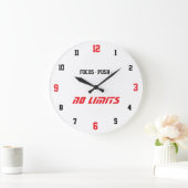 Motivational Fitness Wall Clock ラージ壁時計 (ホーム)