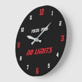 Motivational Fitness Wall Clock Black ラージ壁時計 (傾斜)
