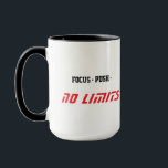 Motivational Fitness White マグカップ<br><div class="desc">Modern motivational designed to inspire focus and energy during workouts.
The motivational words like Focus,  Push,  and No Limits create a powerful reminder to stay determined and keep moving toward your goals.
A stylish and functional gift for athletes,  fitness lovers,  and anyone building a healthy lifestyle.</div>