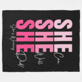 Motivational Fleece Blanket for Women フリースブランケット (正面(横))