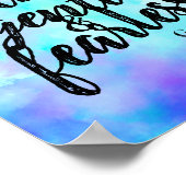 motivational Gandhi be fearless quote blue ポスター (角)