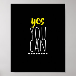 motivational girl quote poster modern typography ポスター