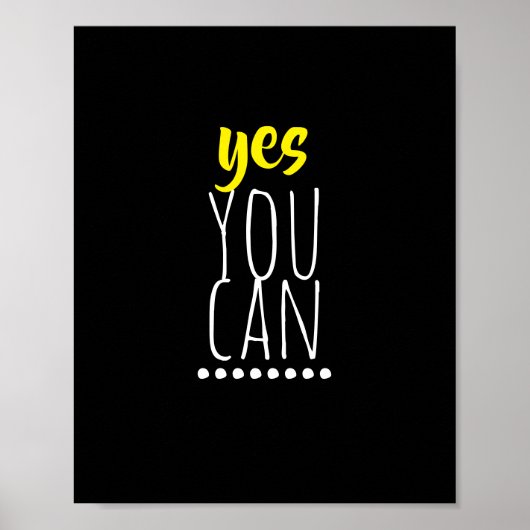 motivational girl quote poster modern typography ポスター (正面)