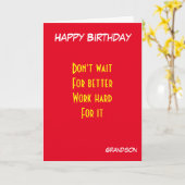 motivational grandson birthday カード (黄色い花)