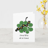 Motivational Greeting Card "One bite at a time" カード (黄色い花)