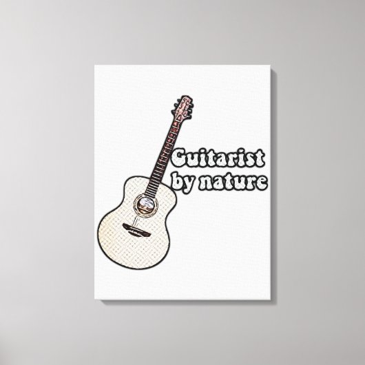 motivational guitar quote for guitarists キャンバスプリント (正面)
