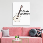 motivational guitar quote for guitarists キャンバスプリント (インサイチュ (リビング))