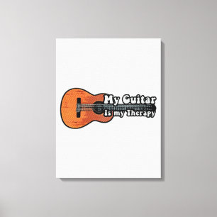 motivational guitar saying for guitar players キャンバスプリント